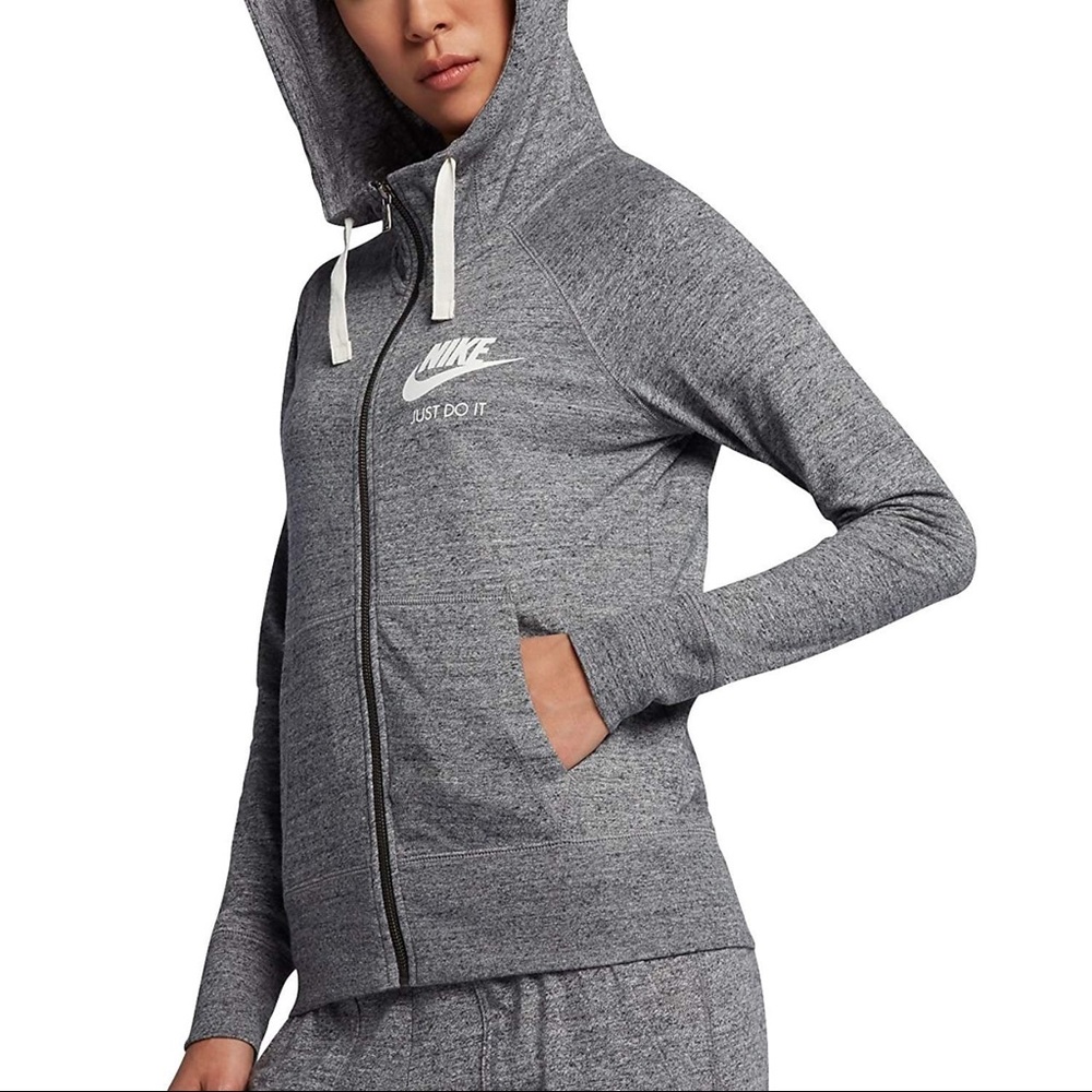 NWT Nike gray zip-up hoodie